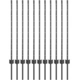vidaXL Ograde 22 kom U-kanal siva 100 cm čelik | shoptok.hr