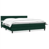 Box Spring krevet s madracem tamno zeleni 180x220 cm baršun | shoptok.hr