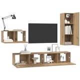 vidaXL Komplet TV omaric 4 pcs artisan hrast 30.5 x 30 x 90 cm | Shoptok.si