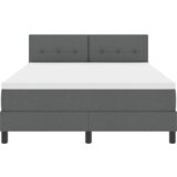 Box Spring Krevet s Madracem i LED-om Tamno Siva 140x200 cm Tkanina | shoptok.hr