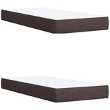  Krevet s oprugama i madracem tamnosmeđi 200x200 cm od tkanine | shoptok.hr
