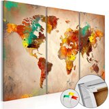  Slika na plutenoj podlozi - Painted World [Cork Map] 90x60 Cijene
