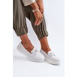 S. BARSKI White Women's Leather Moccasins with Platform S.Barski LR720 | shoptok.hr