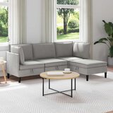  Set namještaja za dnevni boravak 4 pcs Svjetlosiva Tkanina | Eponuda.com