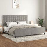 Maison Chic Posteljni okvir - Dvoposteljna postelja - Zakonska postelja brez vzmetnice svetlo siv 200x200 cm žamet-J4204, (21769815) | Shoptok.si