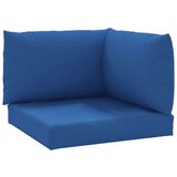  Blazine za kavč iz palet 3 kosi modro blago, (20657514) | Shoptok.si