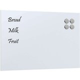 vidaXL Stenska magnetna tabla Bela 60x40 cm Kaljeno steklo | Shoptok.si