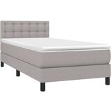  Box spring s madracem LED svjetlosivi 90x200 cm tkanina | shoptok.hr