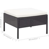 Poli 3-dijelna vrtna garnitura od poliratana s jastucima crna | shoptok.hr
