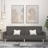 The Living Store Kavč dvosed z ležiščem temno sivo blago - Raztegljiv Kavč, (21661467) | Shoptok.si