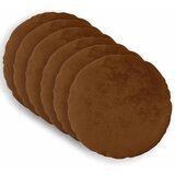  Presvlaka za jastuk 6 pcs HEERLEN Svijetlosmeđa Ø 60 cm Flanel | shoptok.hr