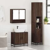 vidaXL 3-dijelni set kupaonskog namještaja boja smeđeg hrasta drveni | shoptok.hr
