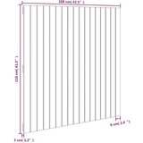  Zidno uzglavlje crni 108x3x110 cm od masivne borovine | shoptok.hr