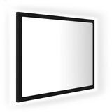 Maison Chic LED kopalniško Ogledalo - Zrcalo - Kozmetično ogledalo črno 60x8,5x37 cm akril, (21698072) | Shoptok.si