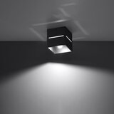 Nice Lamps Črna stropna svetilka s kovinskim senčnikom 10x10 cm Lorum – | Shoptok.si