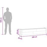 Vrtna visoka greda Siva 200 x 30 x 36 cm, (5000287734) | Shoptok.si