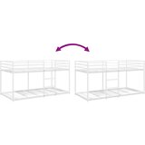 Krevet na kat bez madraca bijeli 80x200 cm čelik | shoptok.hr