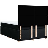 vidaXL Krevet s oprugama i madracem crni 160x200 cm od tkanine | shoptok.hr
