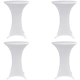 vidaXL Navlaka za stol za stajanje Ø 80 cm bijela rastezljiva 4 kom Cijene