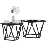  Set pomoćnih stolića 2 pcs Crni hrast 50 x 50 x 40 cm | Eponuda.com