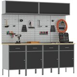  Set radnih ormarića s ladicama s pohranom 10 pcs Crna | shoptok.hr