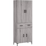  Visoka komoda siva sonome 69,5x34x180 cm od konstruiranog drva Slike