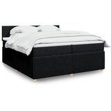 Krevet s oprugama i madracem crni 200x200 cm od tkanine | shoptok.hr