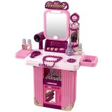 Lean Toys Komplet za ličenje z toaletno mizico v kovčku, dodatki 2 v 1, roza | Shoptok.si
