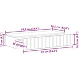 Stolna montirana na zid Dimljeni hrast 87,5 x 34,5 x 17 cm | shoptok.hr