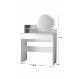Hanah home Stol za šminkanje Harmony Mini Amorfni, 90 x 40 x 133 cm, Bijeli | Eponuda.ba