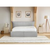 Bobochic Paris Svetlo siva oblazinjena zakonska postelja s prostorom za shranjevanje z letvenim dnom 160x200 cm Jade – | Shoptok.si