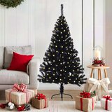  Umjetno predsvijetljeno božićno drvce Crna 150 cm PVC | shoptok.hr