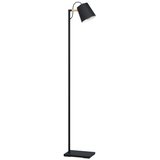 Eglo podna lampa Lacey 43614, 1x E27, visina 159,5 cm, crna i drvo | shoptok.hr