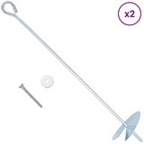  Zemaljska sidra 2 pcs Srebrna Ø10 x 50 cm Galvanizirani metal | shoptok.hr