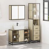  3-dijelni set kupaonskog namještaja boja hrasta sonome drveni | shoptok.hr