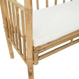  Vrtni luk s klupom Krem bijela 115 x 50 x 205 cm Bambus | shoptok.hr