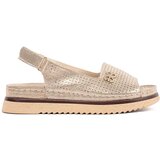 GOODIN Openwork soft sandals gold | shoptok.hr