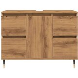 vidaXL Kopalniška omarica artisan hrast 80x33x60 cm inženirski les | Shoptok.si