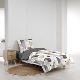Douceur d intérieur Bijela/siva posteljina za krevet za jednu osobu od mikrovlakana 140x200 cm Trigone – | shoptok.hr
