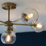  Endon 103171 - Luster na šipci ALLEGRA 6xE14/7W/230V mesing/prozirno | Eponuda.com