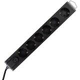 Home Produžni kabl sa zaštitom, 6 utičnica, 1.5 mm², 3 met – NVT 6K-3/BK Cijene