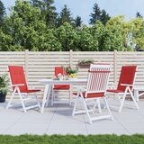  Jastuci za vrtne stolice 4 kom crveni 120x50x3 cm od tkanine | shoptok.hr