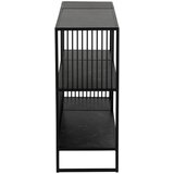 Actona Crna biblioteka u kamenom dekoru 120x83 cm Strington – | shoptok.hr