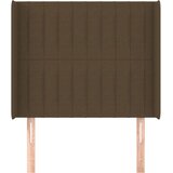  Uzglavlje s ušima tamnosmeđe 93x16x118/128 cm od tkanine | shoptok.hr