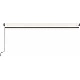 Tenda na ručno uvlačenje s LED svjetlima 500x300 cm krem | shoptok.hr