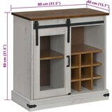 vidaXL Bivak HALDEN z drsnimi vrati Bela 80x40x80 cm Masivni les | Shoptok.si
