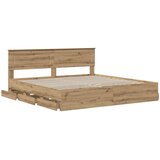  Bed Frame with Storage and Headboard Artisan Oak 180 x 200 cm | shoptok.hr