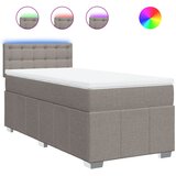  Krevet s oprugama i madracem smeđesivi 100 x 200 cm od tkanine | shoptok.hr