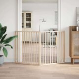  Vrata za pse s 2 panela sklopiva 160 cm od drva topole | shoptok.hr