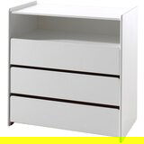 Vipack Bijela niska dječja komoda od masivnog bora s promjenjivim stolom 90x106 cm KIDDY – | shoptok.hr